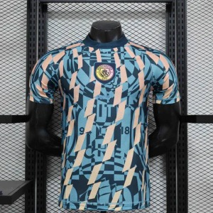 Maglia Manchester City Blu Retro 2024-25