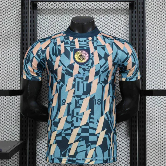 Maglia Manchester City Blu Retro 2024-25