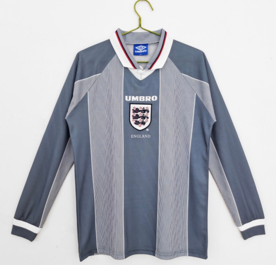 Maglia Inghilterra 1996 Away Maniche Lunghe