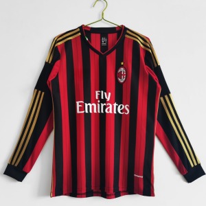 Maglia AC Milan Home 2013-2014 Maniche Lunghe Retro
