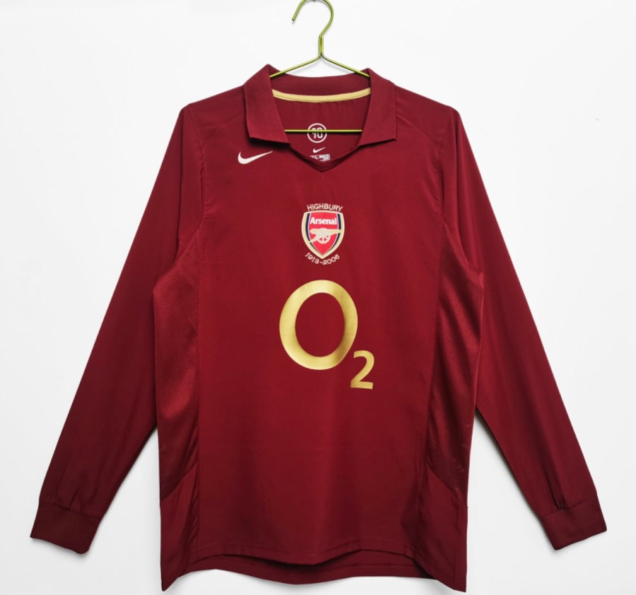 Maglia Arsenal 2005/06 Home Maniche Lunghe