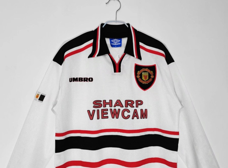 Maglia Manchester United 1998/99 Away Maniche Lunghe