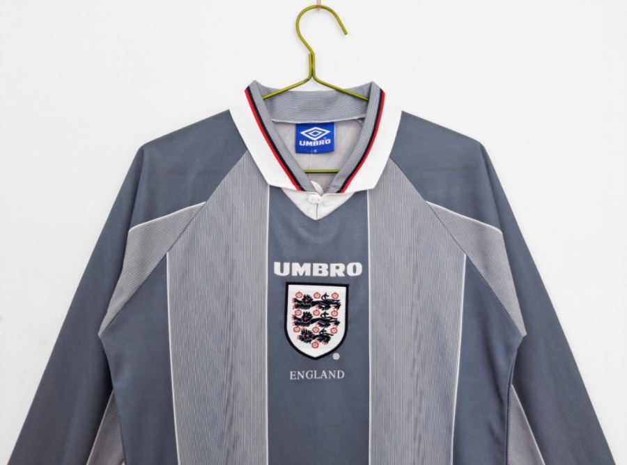 Maglia Inghilterra 1996 Away Maniche Lunghe