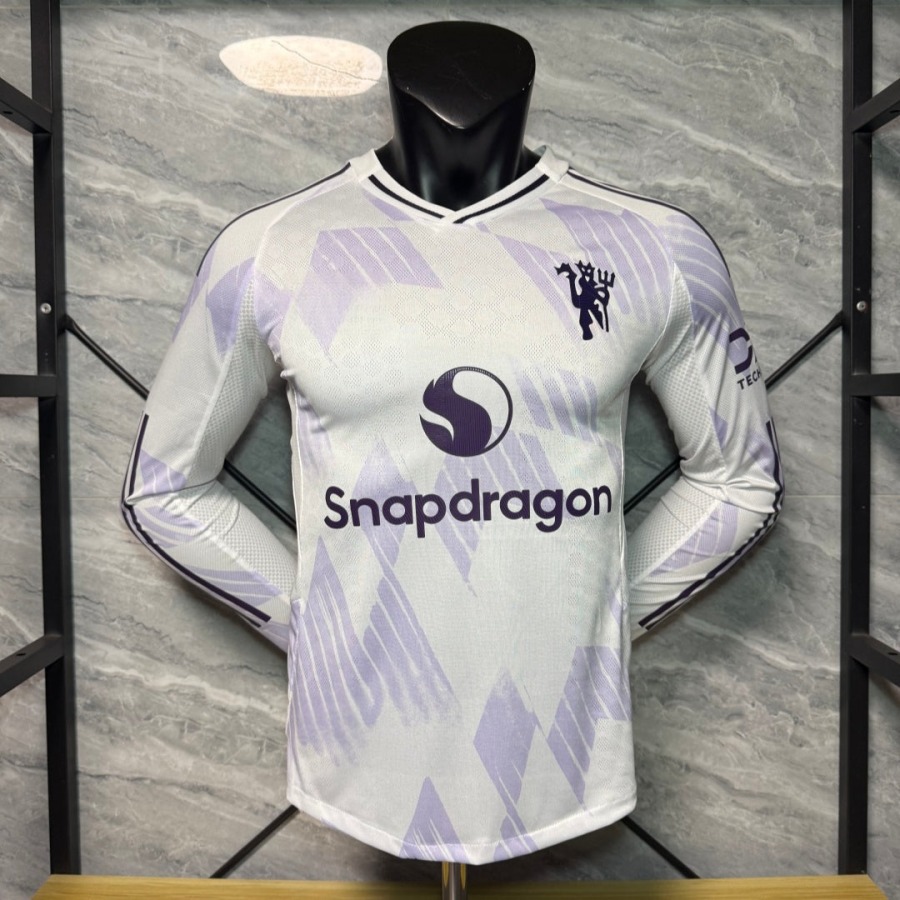 Maglia Manchester United Away 25/26 Maniche Lunghe
