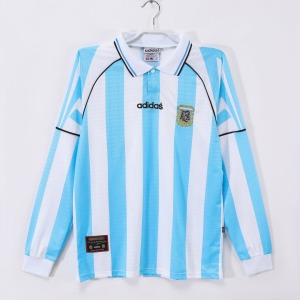 Maglia Argentina Home 1998 Retro Maniche Lunghe