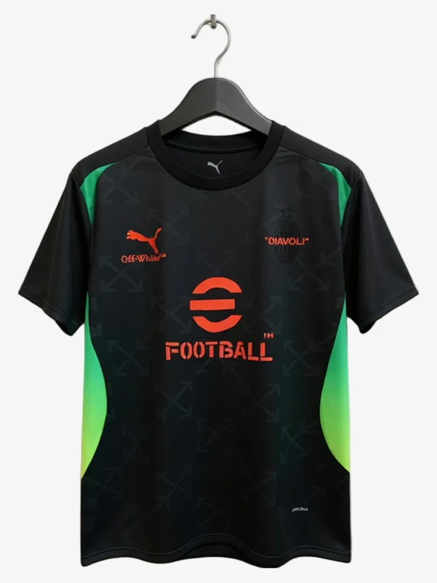 Maillot Concept AC Milan Édition Off-White Noir Gris 2025-2026