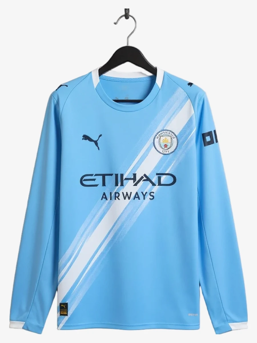 maillot-manchester-city-domicile-manches-longues-2025-2026 studio v12 Maglia Manchester City Home Manica Lunga 2025-2026