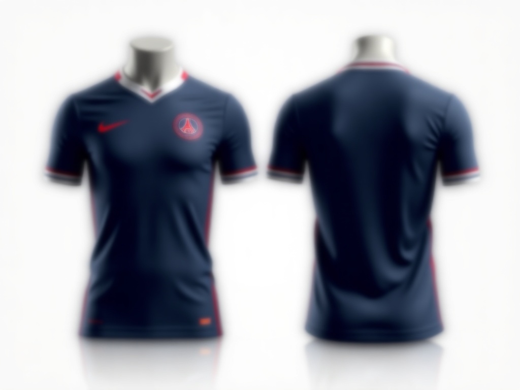 Nouveau maillot domicile PSG 2026-2027 bleu marine vue face et dos